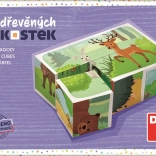 Dino drevené kocky Lesné zvieratká