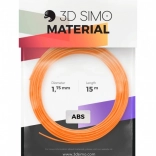 Filament ABS II pre 3D perá a 3D tlač – sada 15 m (oranžová, čierna, biela)