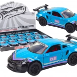 Kovové športové autíčko 1:32 so zotrvačníkom – tyrkysové