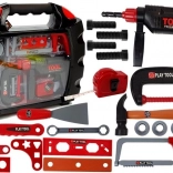 detský kufrík s náradím pre malých kutilov – čierny