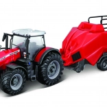 Model traktora Massey Ferguson 8740S s lisom na balíky