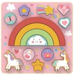Balančné puzzle Jednorožec 2 v 1