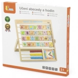 Drevená abeceda a hodiny v českom jazyku