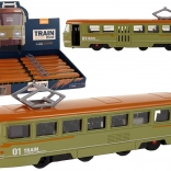 Frikčný zelený kovový vlak