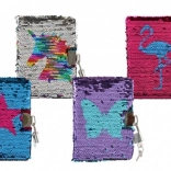 Poznámkový blok s flitrami a zámkom TEDDIES