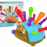 ježko skladacia hra modrý s farebnými ostňami