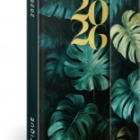 Týždenný magnetický diár Monstera 2026, 11 x 16 cm