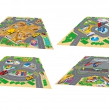 Herná mapa s kovovými vozidlami 70 × 70 cm