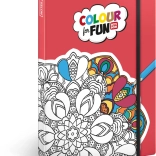 Omaľovánkový linajkový zápisník NOTIQUE 13 × 21 cm