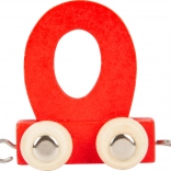 Small foot drevený vláčik – písmeno O, farebný vagónik