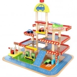 Drevené parkovisko s garážou pre deti