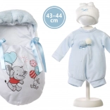 Oblečenie s fusakom pre bábiku NEW BORN 43–44 cm