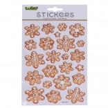 POP UP nálepky vločky 25 × 14,5 cm vianočné