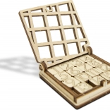 Drevená Logická Hra 15 - Posuvný Hlavolam