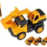 Stavebné nákladné auto so zotrvačníkom 13 cm, kov a plast, 4 druhy