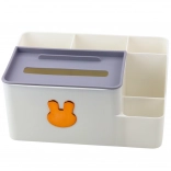 Organizér na stôl so zlatým králičkom a boxom na vreckovky