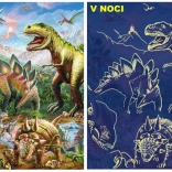 Svietiace puzzle svet dinosaurov 100 XL dielikov