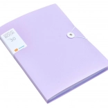Fialová plastová zložka A4 s gumkou