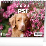 Stolový kalendár Psi s menami psov 2026
