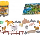 Sada zvieratiek z farmy 25 ks s prenosným boxom a hracou podložkou