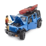 Bruder Jeep Wrangler Rubicon s kajakom a figúrkou 1:16