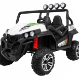 Terénne detské auto Grand Buggy 4x4 Lift s diaľkovým ovládaním, MP3 rádiom a LED svetlami – biele
