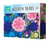 Drevené koráliky malé modré – kreatívna sada na výrobu šperkov