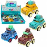 Kovové retro cestovné autíčko s pružinovým pohonom a poskakujúcou kapotou