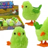 Skákajúca naťahovacia hračka kuriatko zelené