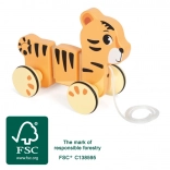 Drevená ťahacia hračka tiger small foot