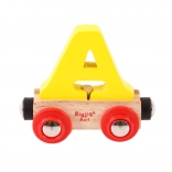 Drevený vagónik na vláčikodráhu s písmenom A