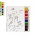 Omaľovánky s farbami a štetcom Krtko a vrtuľník