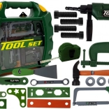 Súprava náradia pre malých kutilov v kufríku – zelená