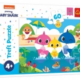Puzzle Baby Shark – žraločia rodinka na dovolenke, 60 dielikov (33 × 22 cm)