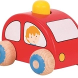 Drevené autíčko s trúbkou