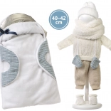 Oblečenie pre bábiku NEW BORN 40–42 cm – 6‑dielna sada s prenosnou podložkou