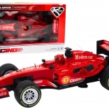 červené závodné auto 1:12 so zvukmi a svetlami
