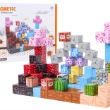 Magnetické stavebné kocky 3D, sada 117 dielov