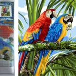 Diamantové maľovanie Papagáje na vetvách 30 × 40 cm