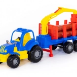 Machr - traktor s lesníckym prívesom