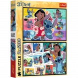 Puzzle 2x200 Veselý život Stitche - Disney Lilo a Stitch