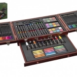 Kreatívna výtvarná sada v drevenom kufríku 103 ks