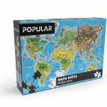 Puzzle mapa sveta 160 dielikov