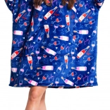 Cozy Noxxiez hrejivá televízna mikinová deka s kapucňou – vínová