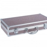 veľký medený kozmetický kufrík so zrkadlom