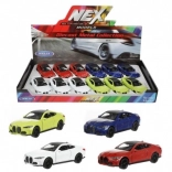 Kovový model auta Welly BMW M4 12 cm so spätným naťahovaním