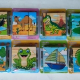 Drevené obrázkové kocky 10x10 cm