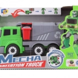 Transformujúci smetiarsky robot 2v1 na batérie