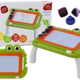 Stôl na kreslenie Znikopis Krokodíl so známkami zelený