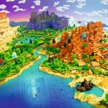 puzzle 1500 dielikov ravensburger minecraft world